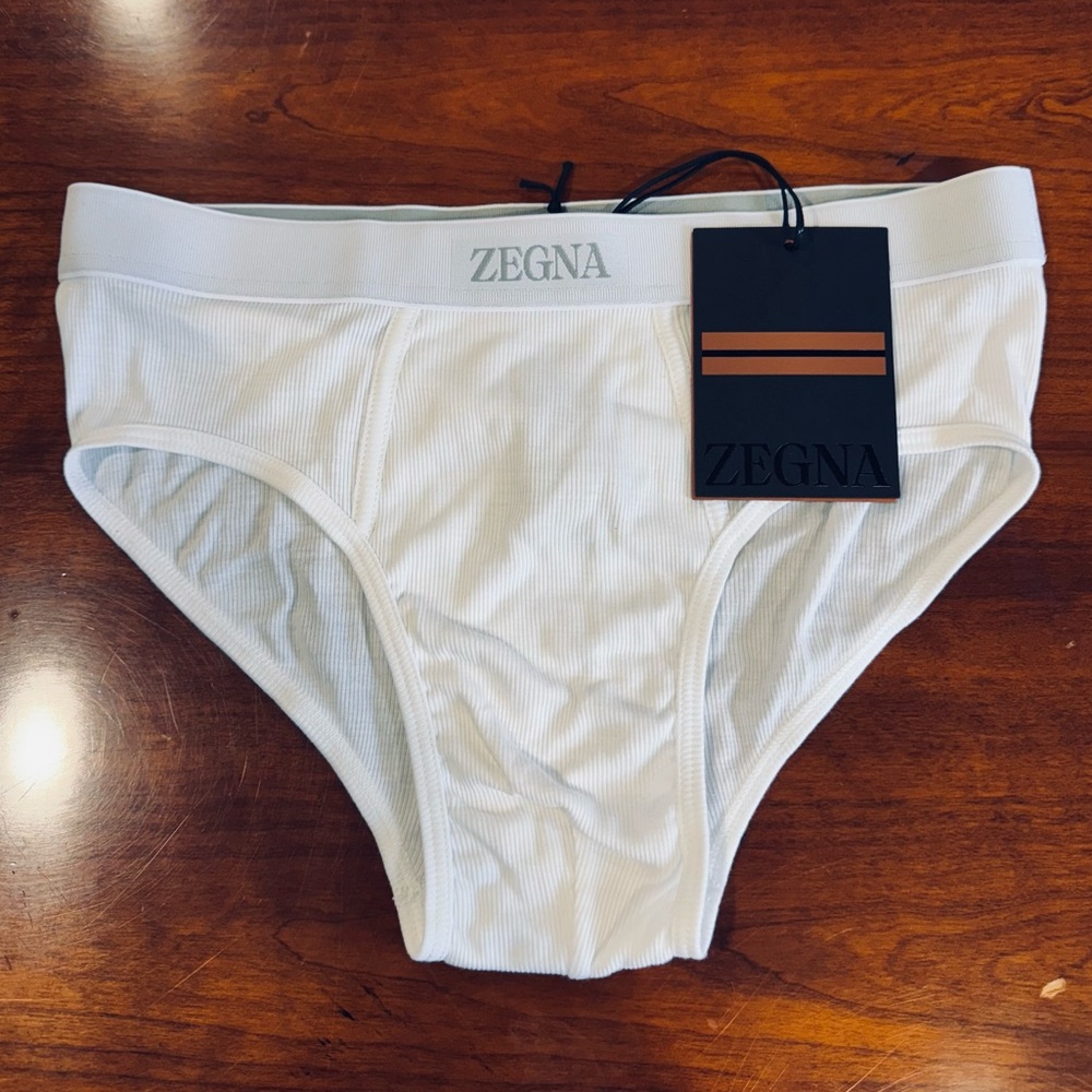 ZEGNA***Mens White Brief Underwear***Med. $118